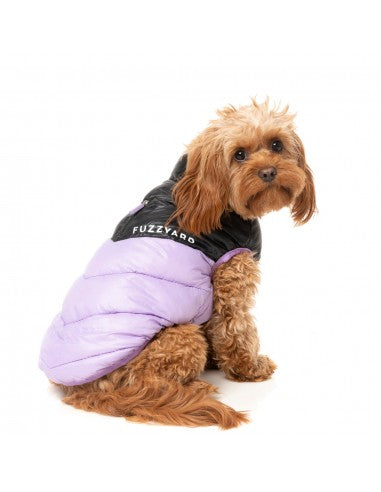 Casaco acolchoado para cães FuzzYard South Harlem lilás