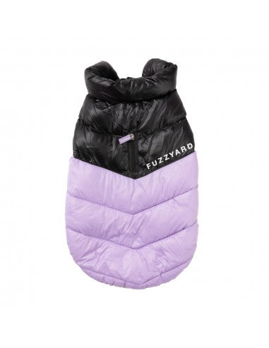 Casaco acolchoado para cães FuzzYard South Harlem lilás