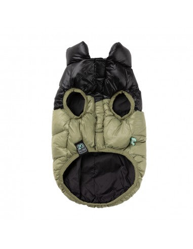 Casaco acolchoado para cães FuzzYard South Harlem verde-oliva
