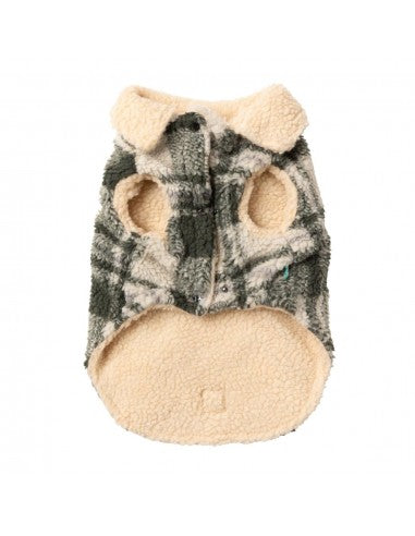 Casaco para cão FuzzYard Lumberjack 25 verde e creme