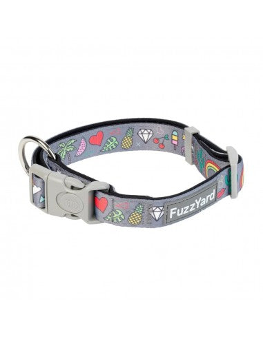 Coleira em neopreno para cães FuzzYard Coachella (tamanho M)