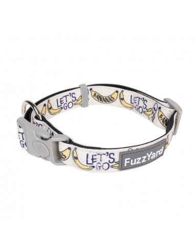Coleira em neopreno para cães FuzzYard Go Bananas (tamanho M)