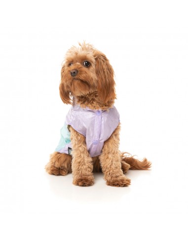 Impermeável reversível para cães FuzzYard Ormond roxo e azul