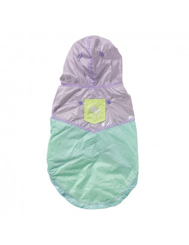 Impermeável reversível para cães FuzzYard Ormond roxo e azul
