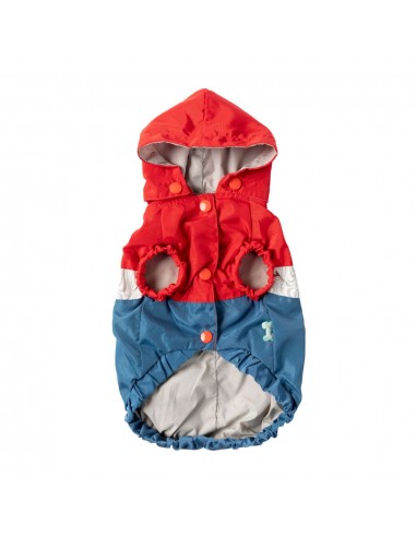 Impermeável para cães FuzzYard The Seattle vermelho e azul