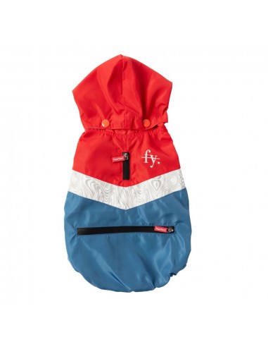 Impermeável para cães FuzzYard The Seattle vermelho e azul