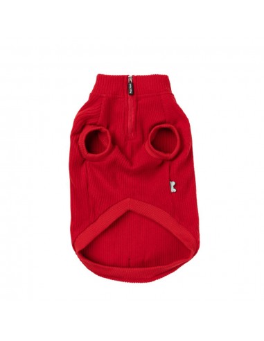 Camisola para cão com fecho FuzzYard Cambridge vermelha