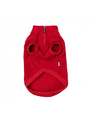 Camisola para cão com fecho FuzzYard Cambridge vermelha