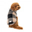 Camisola teddy para cães FuzzYard Checkered Teddy preta e bege
