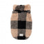 Camisola teddy para cães FuzzYard Checkered Teddy preta e bege
