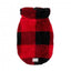 Camisola para cães FuzzYard Checkered Teddy vermelha