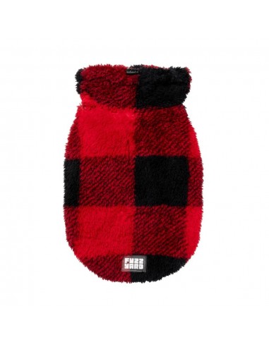 Camisola para cães FuzzYard Checkered Teddy vermelha