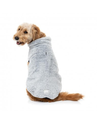 Camisola de peluche para cães FuzzYard Frosted Teddy azul-marinho