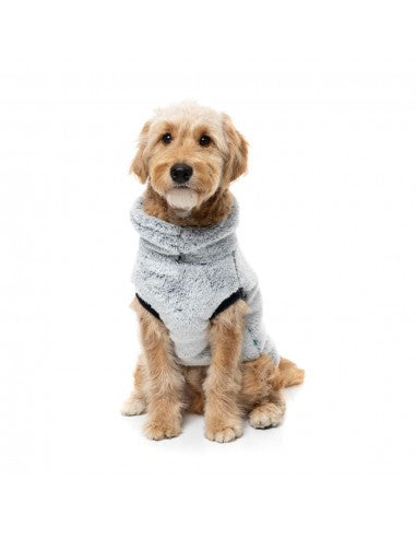 Camisola de peluche para cães FuzzYard Frosted Teddy azul-marinho