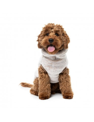 Camisola de peluche para cães FuzzYard Frosted Teddy latte