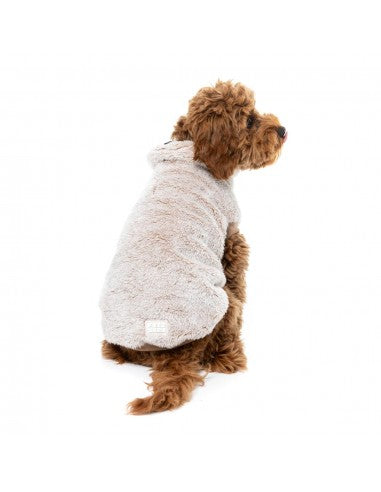 Camisola de peluche para cães FuzzYard Frosted Teddy latte