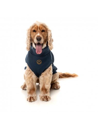 Camisola bordada para cão FuzzYard Smiley azul-marinho
