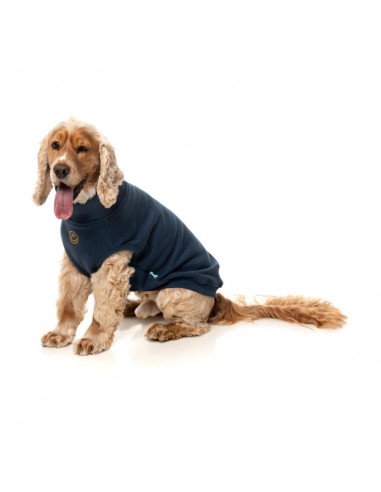 Camisola bordada para cão FuzzYard Smiley azul-marinho