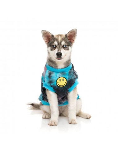 Camisola com capuz para cães FuzzYard Smiley Tie-rus, azul multicolor (tamanho 1)