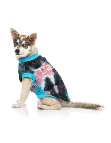 Camisola com capuz para cães FuzzYard Smiley Tie-rus, azul multicolor (tamanho 1)