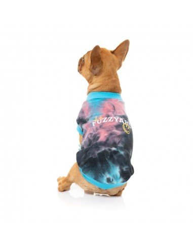 Camisola com capuz para cães FuzzYard Smiley Tie-rus, azul multicolor (tamanho 1)
