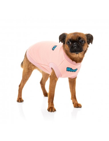 Camisola para cães FuzzYard The Woof, algodão rosa (tamanho 4)
