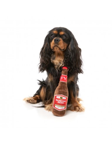 Peluche para cães FuzzYard Barking Beer em forma de garrafa de cerveja