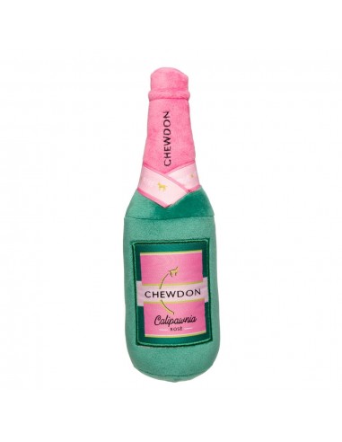 Peluche para cães FuzzYard Chewdon Rosé em forma de garrafa de vinho