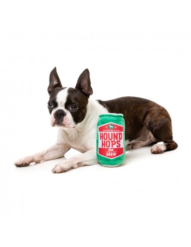 Peluche para cães FuzzYard lata de cerveja Hound Hops com apito