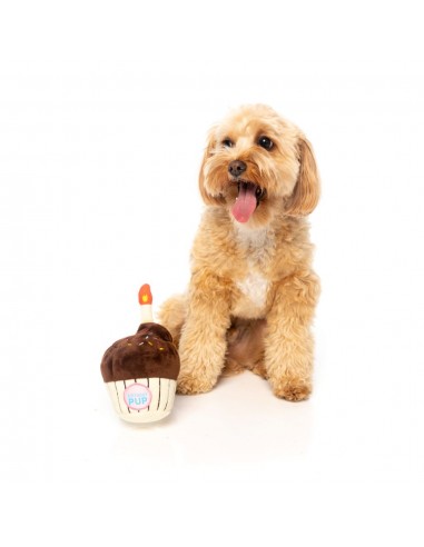 Peluche para cães FuzzYard cupcake de aniversário com apito