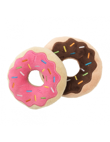 Peluches para cães FuzzYard donut, pack de 2