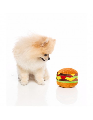 Peluche para cães FuzzYard hambúrguer com apito