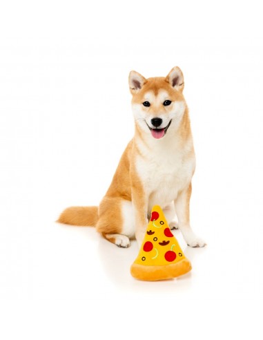 Peluche para cão FuzzYard Fatia de pizza com apito