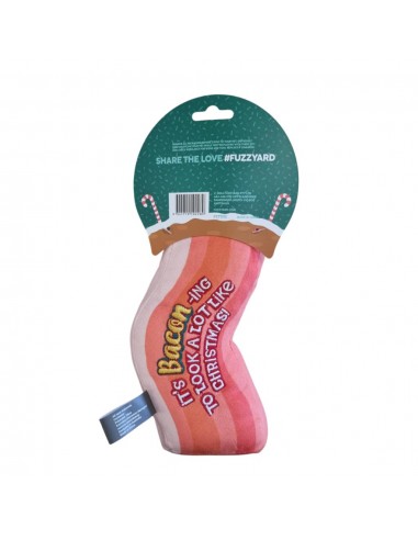 Peluche de Natal para cães FuzzYard Bacon-ing Xmas