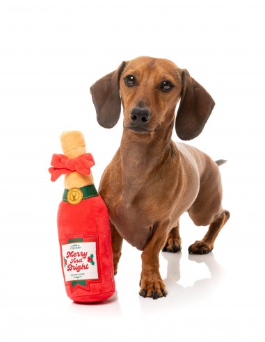 Peluche de Natal para cães FuzzYard Merry & Bright Chompagne