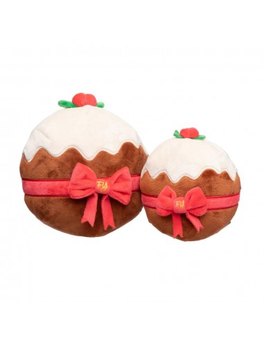Peluche de Natal para cães FuzzYard Merry Puddin em forma de pudim de Natal