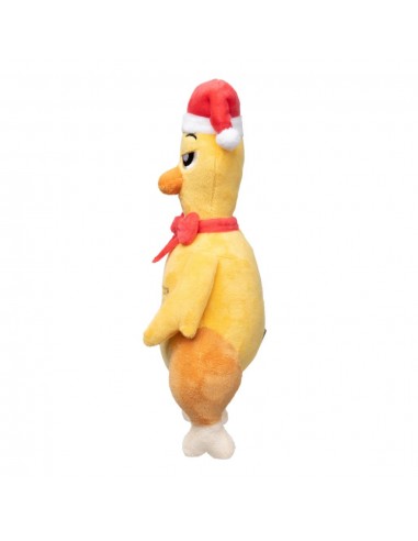 Peluche de Natal para cães FuzzYard Never Skip Leg Day Chook em forma de frango assado