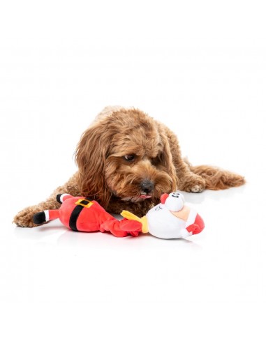 Peluche de Natal para cães FuzzYard Saint Neckolas em forma de Pai Natal