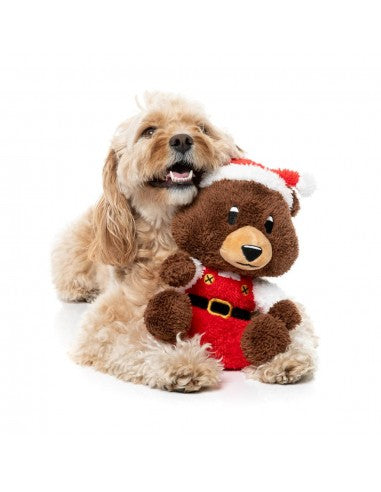 Peluche de Natal para cães FuzzYard Santa Fuzz Bear