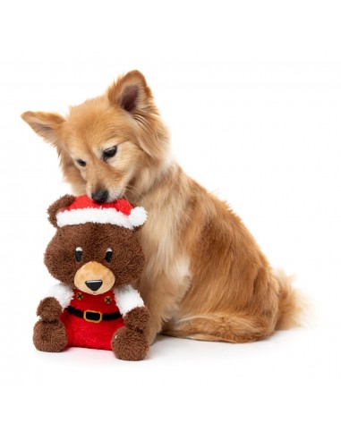 Peluche de Natal para cães FuzzYard Santa Fuzz Bear