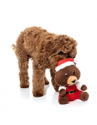 Peluche de Natal para cães FuzzYard Santa Fuzz Bear