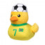Peluche para cão FuzzYard Pato futebolista Brasil n.º 7 com apito