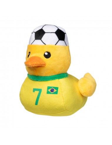 Peluche para cão FuzzYard Pato futebolista Brasil n.º 7 com apito
