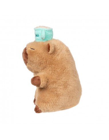 Peluche para cão FuzzYard Happybaras Capy-Ccino com apito