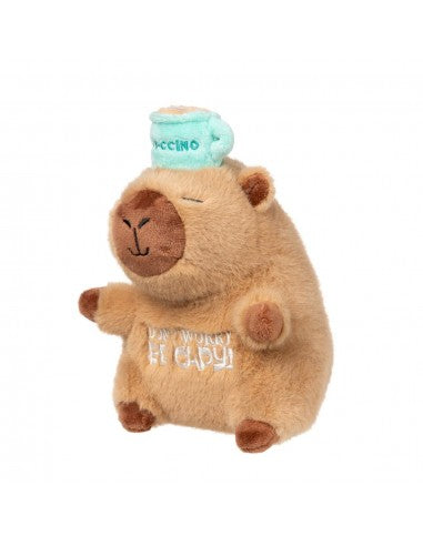 Peluche para cão FuzzYard Happybaras Capy-Ccino com apito