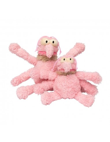 Peluche para cães FuzzYard Nasties Scratchette pulga rosa (tamanho S)