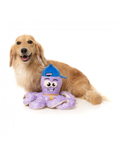 Peluche para cães FuzzYard Octo-Pose Hip Hoptapus polvo com apito