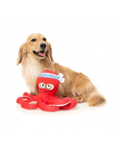 Peluche para cães FuzzYard Octo-Pose Takoyaki polvo com apito
