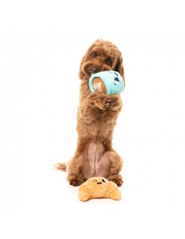 Peluches para cães FuzzYard croissant e cappuccino, pack de 2
