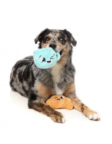 Peluches para cães FuzzYard croissant e cappuccino, pack de 2